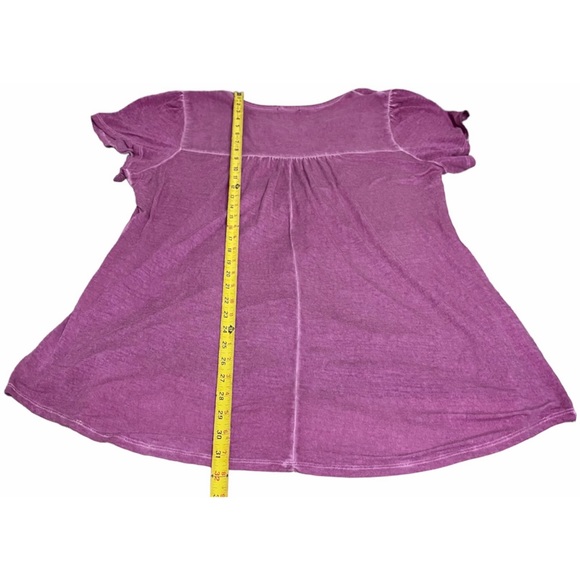 World Unity Women’s Washed Purple Embellished Cap Sleeve Knit Top, Size XL - Picture 4 of 9
